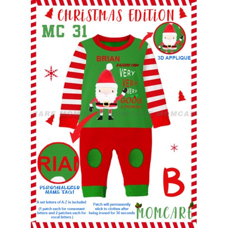 MomCare Santa Very Good Perzonalized Name Pyjamas
