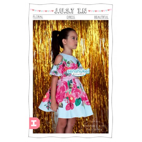 Senshukei Flowers OffShoulder Dress+Belt