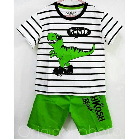 White Stripe Dino Set