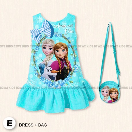 B2W2 Anna Elsa Dress Set Sling Bags
