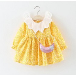 Yellow Flowers Dress+Silingdoll