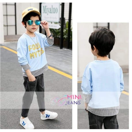 Mini Jeans Light Blue Top Set Jeans
