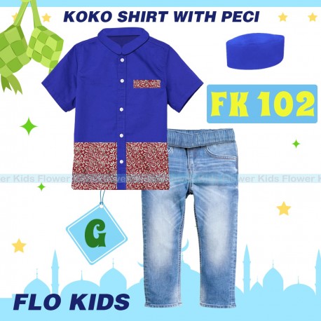 FK Blue Red Set Jeans+Peci