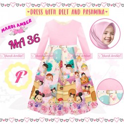 MardiAmber Tsum-Tsum Dress+Belt+Pashmina