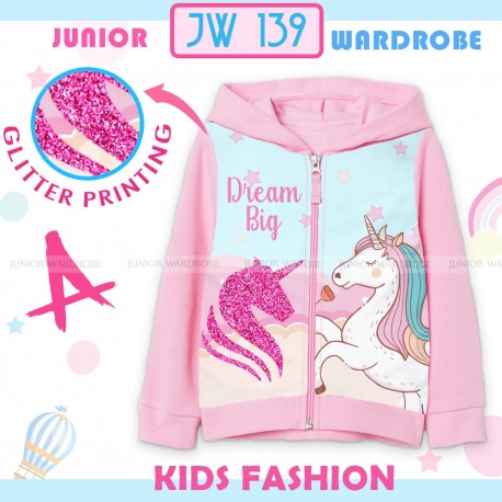 JW Pink Unicorn Glittered Jacket
