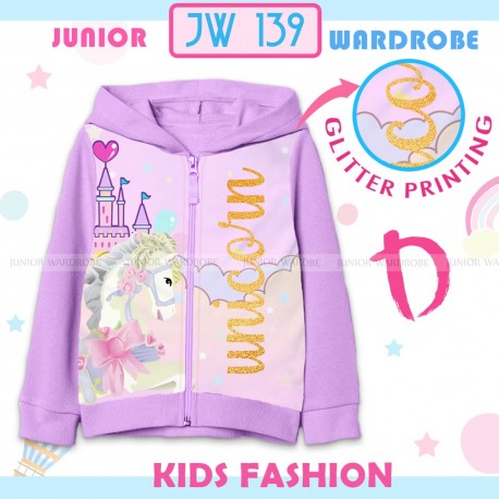 JW Purple Unicorn Glittered Jacket