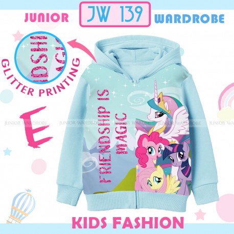 JW Blue LittlePony Glittered Jacket