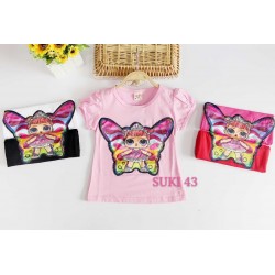 Pink LOL Crown Butterfly Lamp Tee