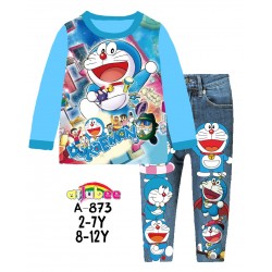 Ailubee Doaemon Printed Legging Pyjamas