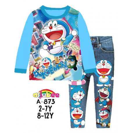 Ailubee Doaemon Printed Legging Pyjamas