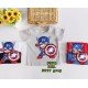 Grey Captain America Lamp Tee