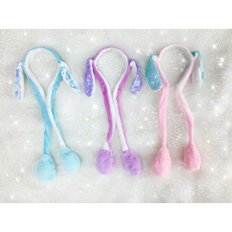 Bunny Ear Flip Sequin Hairband