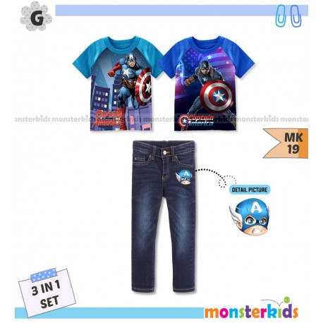 MK 3in1 Captain America Set Jeans