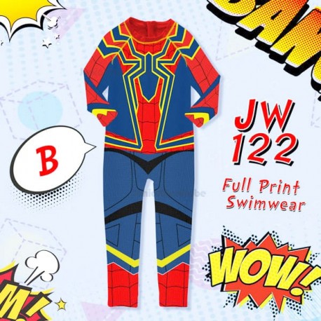JW Blue Spiderman Long Swimsuit