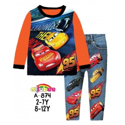AI Cars Printed Legging Pyjamas