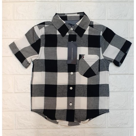 Tommy Hilfiger Black Plaid Shirt