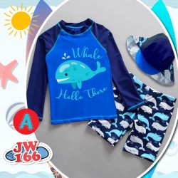 JW 3in1 Whale Swimsuits Set Hat