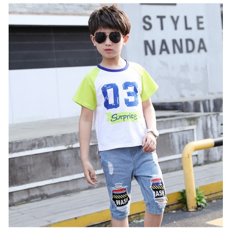 Green 03 Surprise Tee Set Jeans