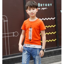 Orange Captain Tee Set Jeans