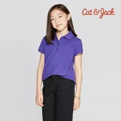 Cat & Jack Purple Girl Polo Shirt