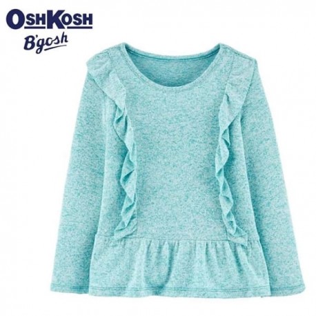 Oshkosh Light Blue Knit LS Top