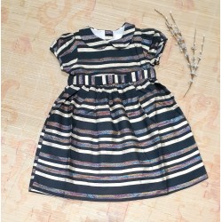 Crazy 8 Black Stripe Gold Dress