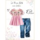 La Rose Pink Flower Embroidery Set Jeans