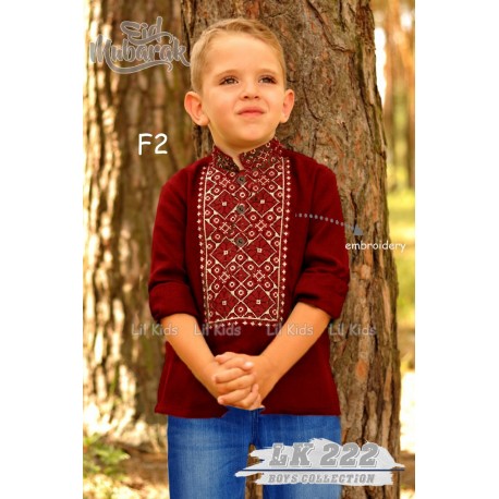 LK-F222-F2 Red Embroidery Koko Set Jeans