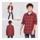 Cat & Jack Red Green Plaid Shirt