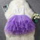 White Lace Purple Tutu Dress