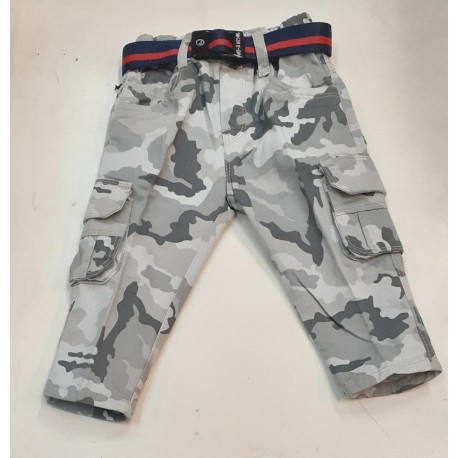 Grey Army Cargo Pants+ Belt