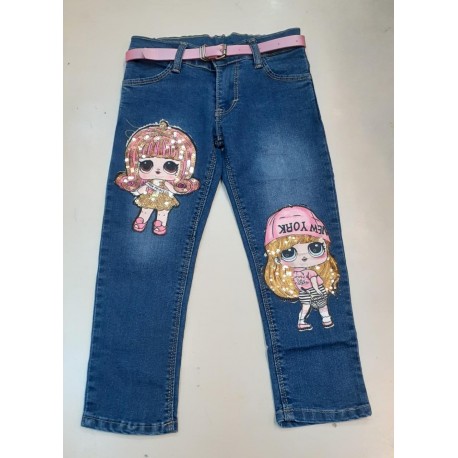 Doll Crown Jeans Music Lamp+Belt