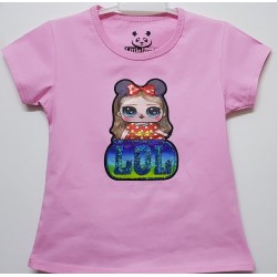 Pink LOL Sequin Tee