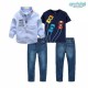 Senshukei 3in1 Race Car Blue Shirt Set Jeans