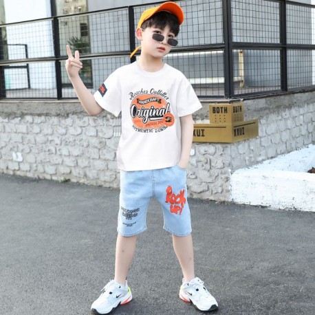 White Original Tee Set Jeans