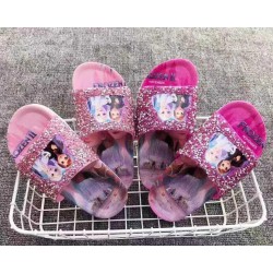 Fuchsia Glittery Frozen Sandals