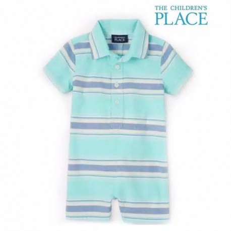 Place blue stripe romper