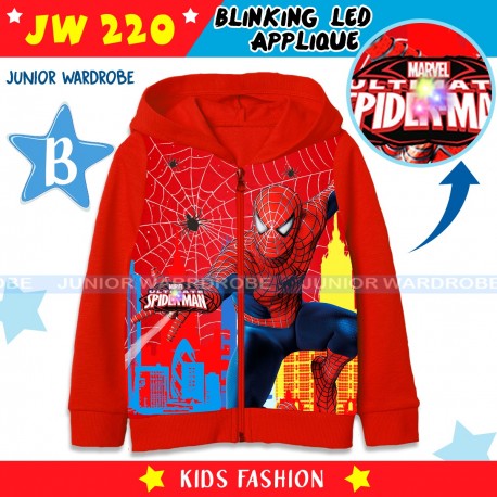 JW Red Spiderman LED Lamp Jacket
