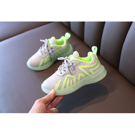 Lime Zebra Glow in the Dark Shoes