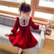 Red Velvet Lace Dress