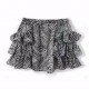 H&M Black Printed Ruffles Skirt