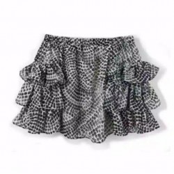 H&M Black Printed Ruffles Skirt