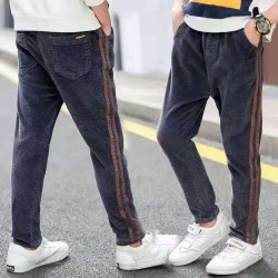 Grey Stripe Corduroy Pants