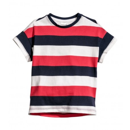 H&M Red Black Stripe Tee