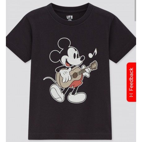 Uniqlo UT Black Mickey Guitar T-shirt