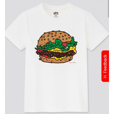 Uniqlo UT White Burger T-shirt