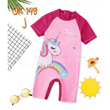 Fucshia Unicorn Swimsuit