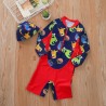 2in1 Red Dinosaurs Swimsuits Set Hat