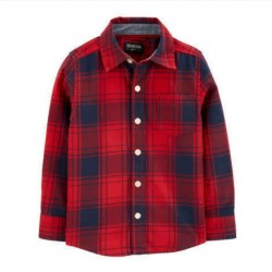 Oshkosh Red Black Plaid Shirt