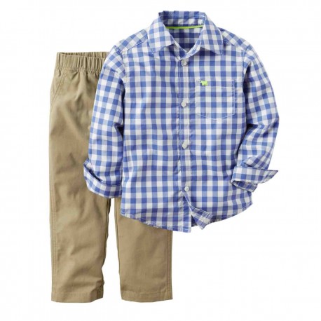 Oshkosh Blue Plaid Shirt